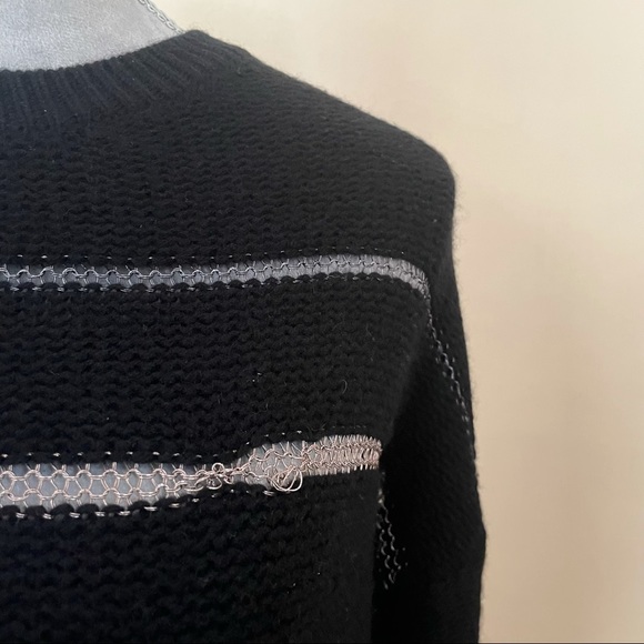 Rails Black Chain Striped Detail Sweater - Picture 4 of 4